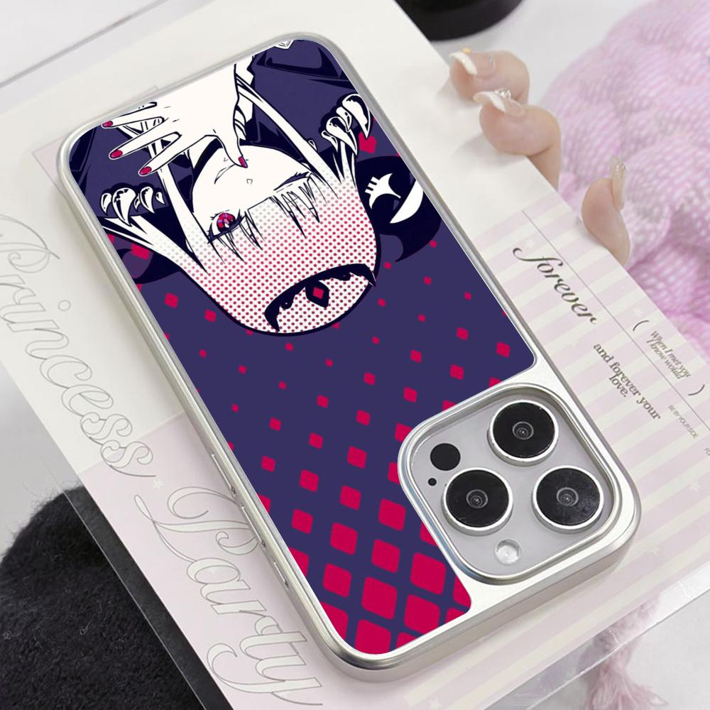 Holo Mori Calliope Silver Plating Mobile Phone Case for iPhone 17 16 15 14 13 12 11 Air Pro Max Plus Colorful Cover