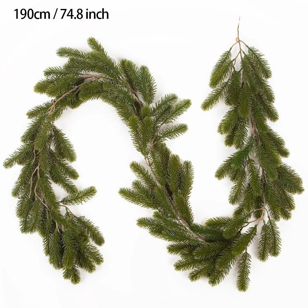 Green Artificial Pine Wreaths 190cm Xmas Tree Christmas Garland Party Party Wedding Ornament Hanging Garland Rattan