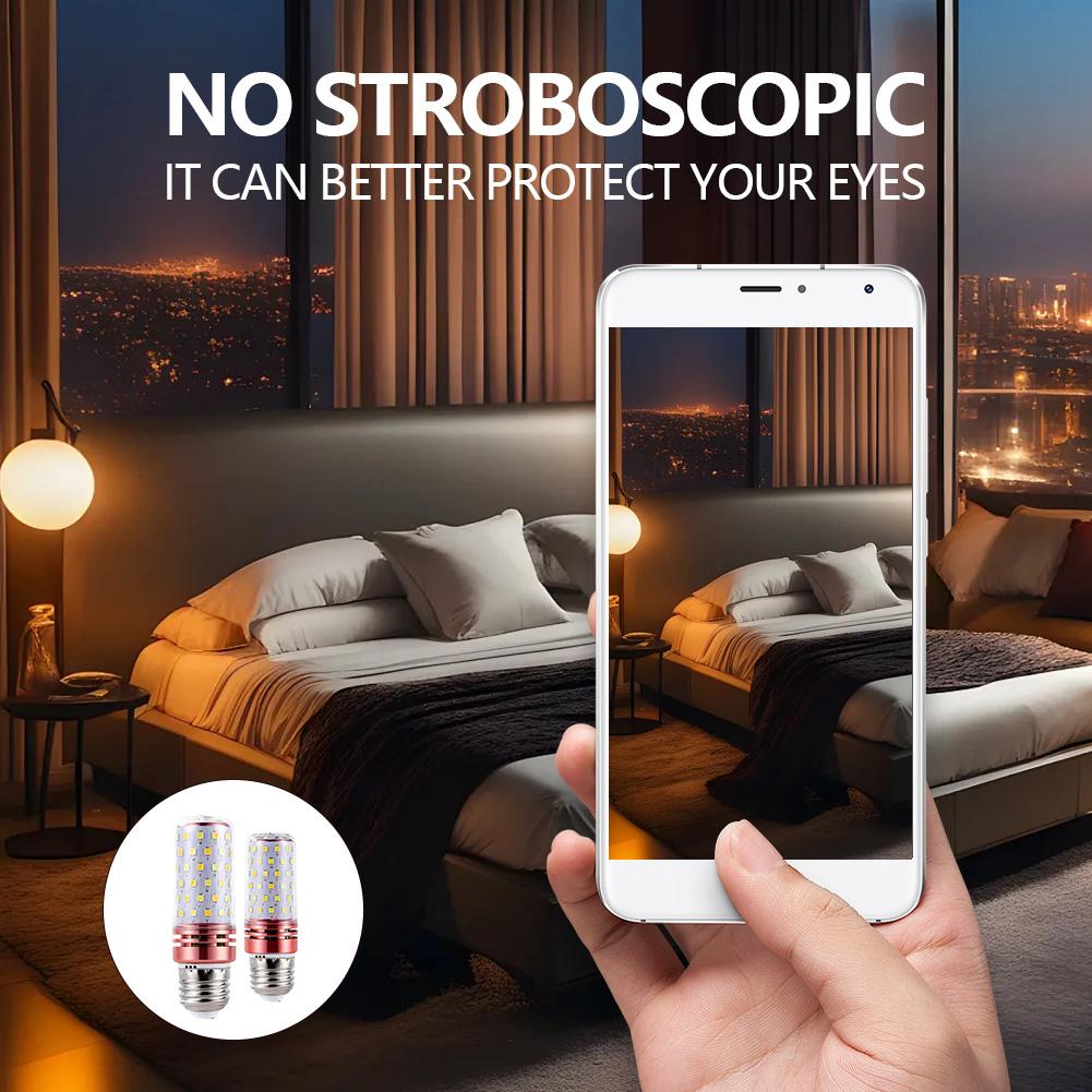 Energy Efficient E27 LED Corn Bulb 220V 12W 16W, No Flicker SMD2835, for Home Lighting Indoor Decor Bright Bulb Replace 100W Halogen, Warm/Cool White