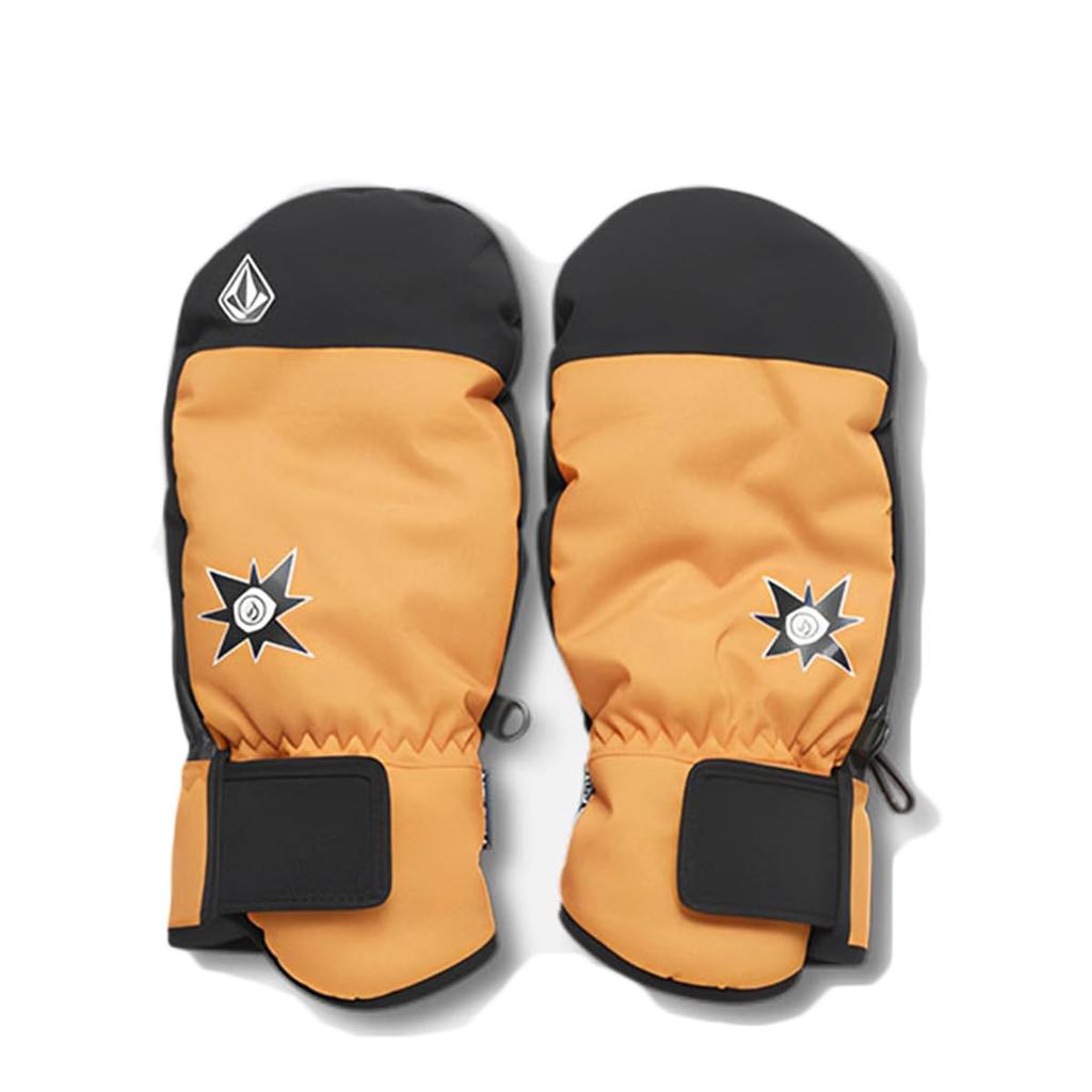 Volcom Unisex Thermal Mittens Resistance Breathability STN Gloves for Medium (Water 10,000mm, 8,000mm) [J68024JA / MITT] Snowboarding, Gold,