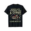 European Sizes Men's  Crew Neck T-Shirt, Casual Style, Regular Fit, with Motorcycle Applique,