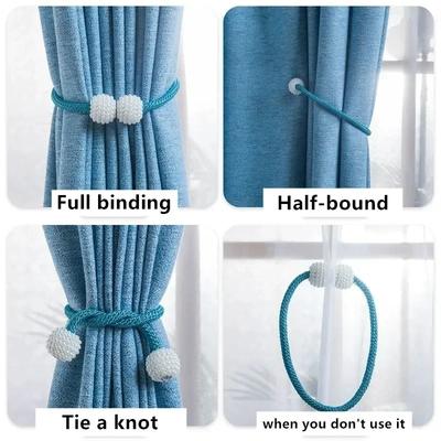 Magnetische Vorhang-Clips mit Perlen, Schnalle, Vorhanghalter, Haken, hängende Kugel, magnetische Raffhalter, Vorhang-Zubehör für Zuhause