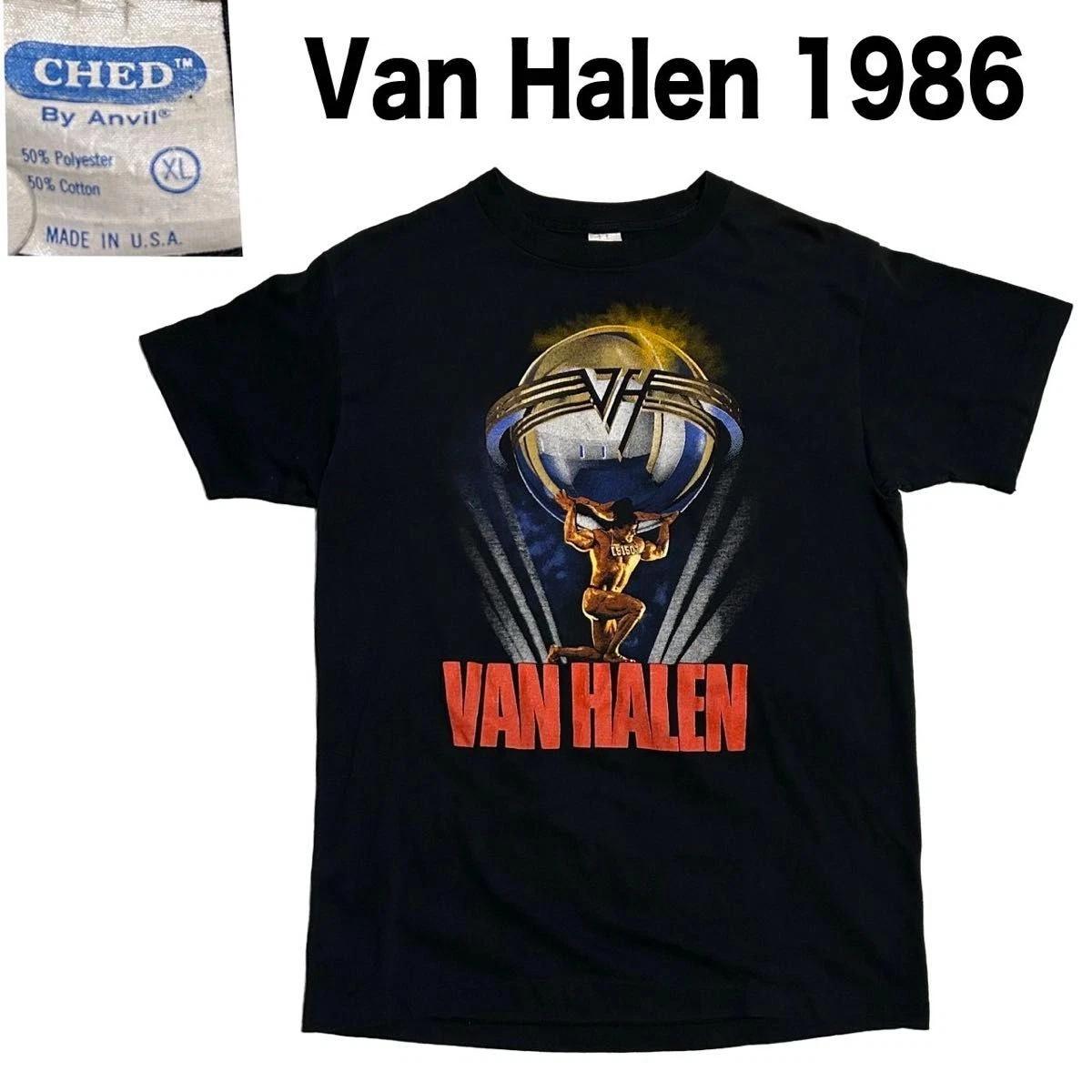 

Van Halen 1986 5150 Тур Футболка XL CHED Anvil Сделано в США 80-е Одиночный шов Редкая M
