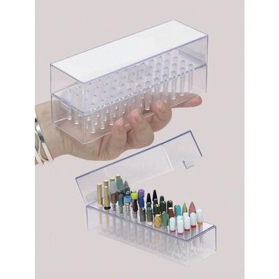 48 Löcher Nagelbohrer Bits Aufbewahrungsbox Staubdicht Anti-Kollision Organizer Für Zuhause Salon Maniküre Werkzeug