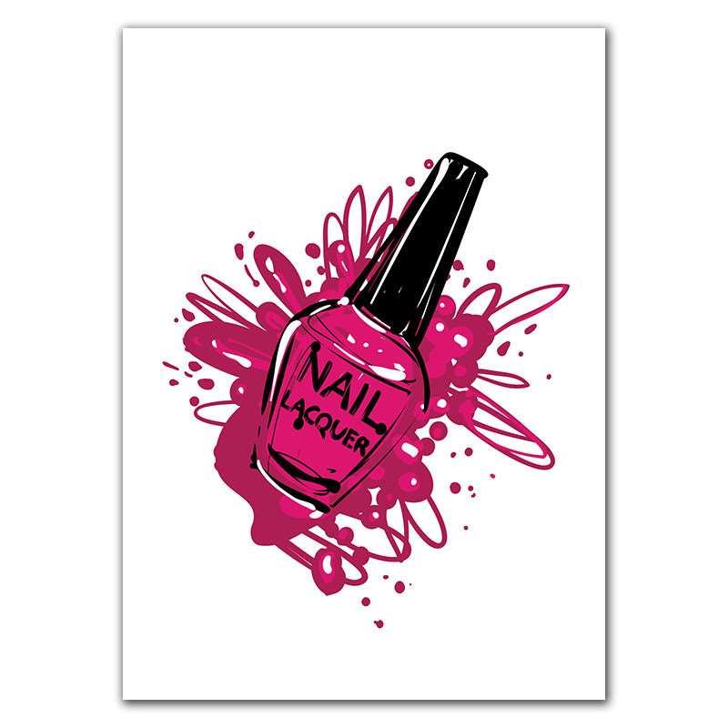 Manikyr Makeup Nagellack Art Pictures Modern Salong Väggaffischer och tryck Vackert mode Illustration Verktyg Dekor HD3162
