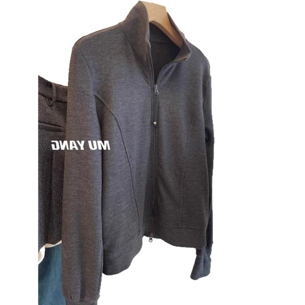 2025 Autumn/Winter Korean Style Zipper Stand Collar Velvet Sweatshirt Women's Casual Long Sleeve Cardigan Jacket