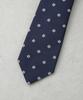 [Nano Universe] Kyoto Nishijin Washable Flower Motif Tie for Men, Size F 120, Navy, 668-5242201