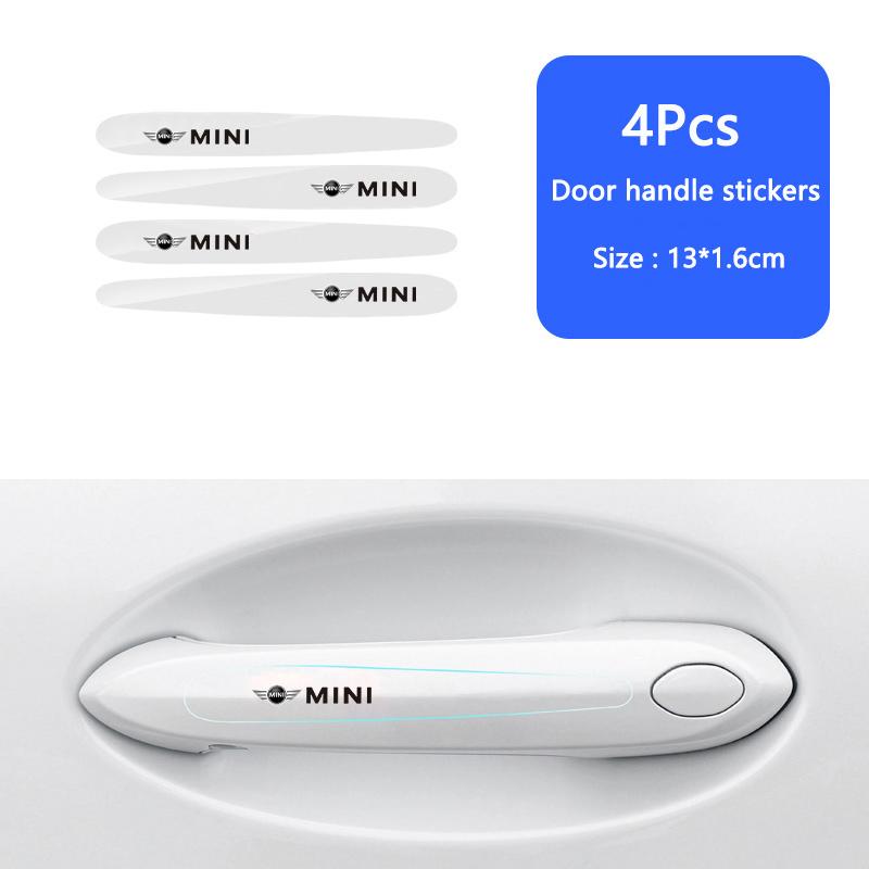 Car Door Bowl Film Transparent Handle Sticker Protector Cover For Mini Cooper JCW Works F54 F55 F56 F57 F60 R50 R52 R53 R55 R56
