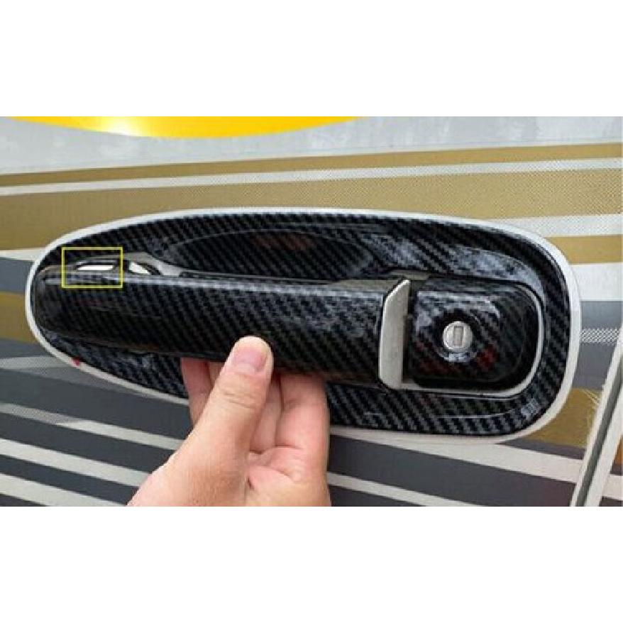 For Lexus GX460 2010-2022 Carbon Fiber Outside Smart Door Handle Cover Trim 8pcs