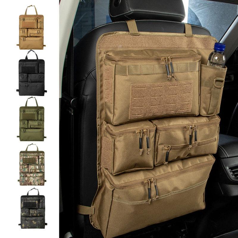 For Outdoor Heavy Duty Tactical Car Seat Back Organizer, Multi-Functional Rear Seat Storage Bag