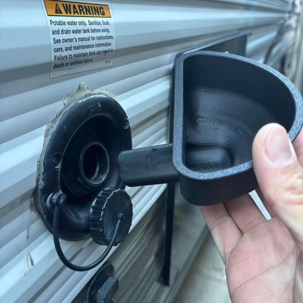 Portable RV Water Inlet Funnel Anti-Spill RV Trailer Funnel Durable RV Water Funnel  RV Accessory
