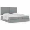 Maison Exclusive - Cadre de lit ottoman et matelas gris clair 160x200cm tissu