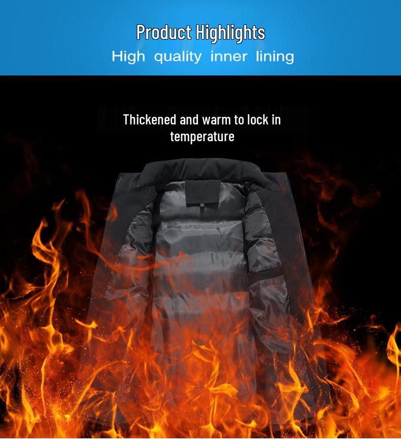 Men's Casual Loose Cotton Vest - 2021 Autumn/Winter, Stand Collar, Thick & Warm