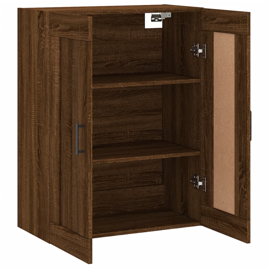 Wall Cabinet Brown Oak Effect 69.5 x 34 x 90 cm Engineered Wood