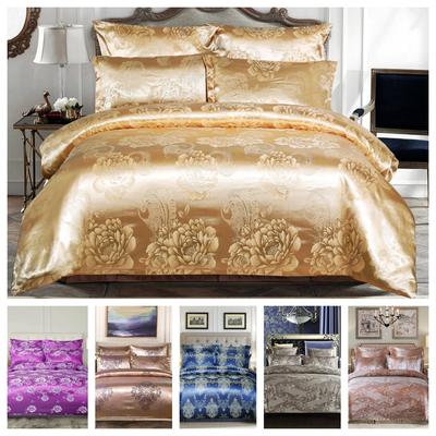 3/4Pc Luxury Sateen Jacquard Bedding Sethotel Palace Style Duvet Cover Queen King Bed Linen Elegant Home Decor & Wedding Gift