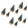 10Pcs Christmas Pine Tree Decor Set Xmas Small Ornament Tabletop Artificial Tree