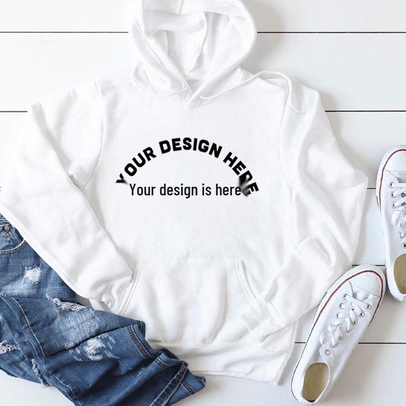 Custom Hooded Sweatshirt: One-Piece DIY with Image Print, Minimal Order Required