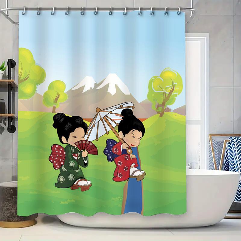 

Modern Geometric Blue Velvet Shower Curtain for Bathroom Decor Gold Lines Design Waterproof Fabric 72 x84 Shabby Chic Home De 90x180cm