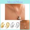 Minimalist Water Modern Drop Earrings And Necklaces In Luxurious Gold And Silver Accessories Fashionable