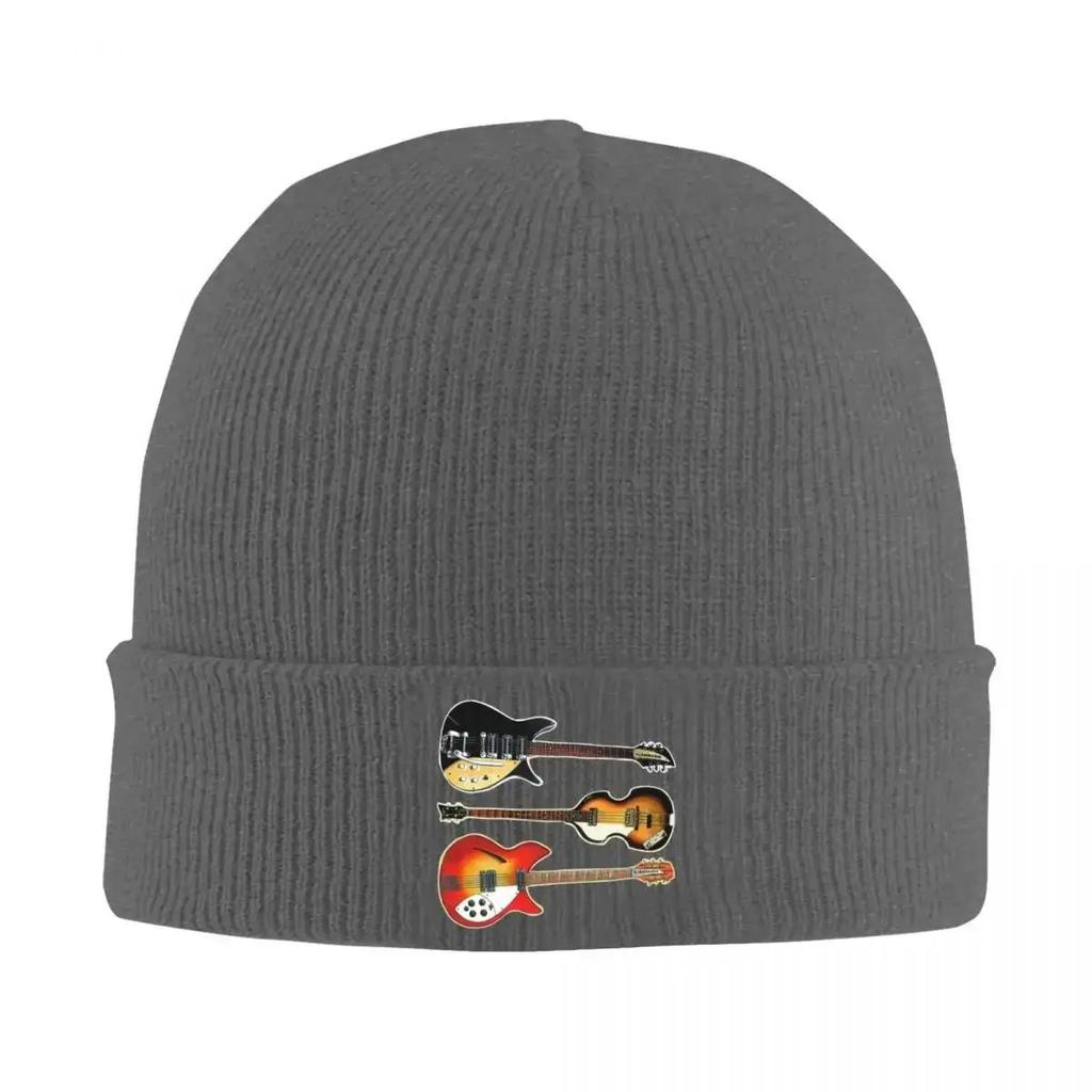 New Rickenbacker Guitars And Hofner Bass Warm Knitted Cap Fashion Bonnet Hat Autumn Winter Outdoor Beanies Hats for Unisex