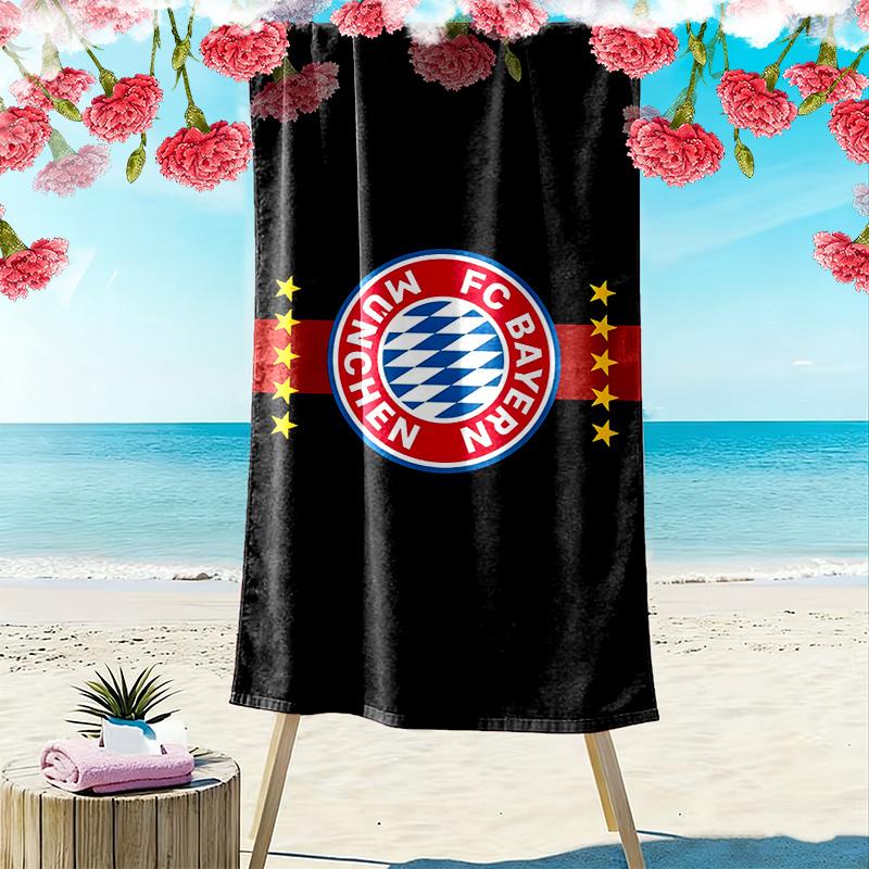 Bayern München3 Print Beach Towel, Large Soft Quick Dry Towel for Beach Camping Swimming