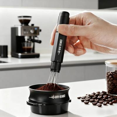 JUSTINLAU Neu aufgerüstete Espresso-Verteilungswerkzeuge mit 8 Nadeln für Espresso-Rührer Teleskopdesign Kaffeezubehör