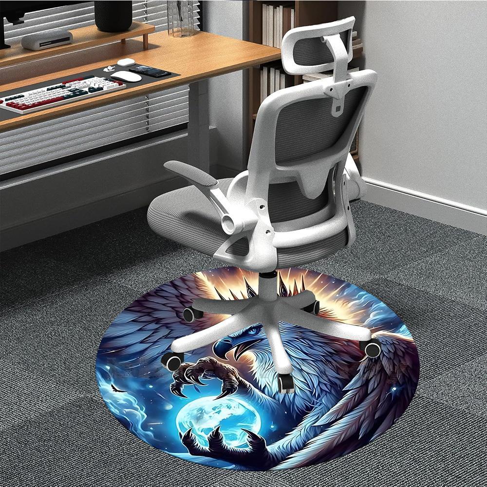

1pc Eagle Fantasy Art Chair Carpet for Office Non-Slip Mat for Office - Decorative Floor Mat yy251030261 80cm by 80cm