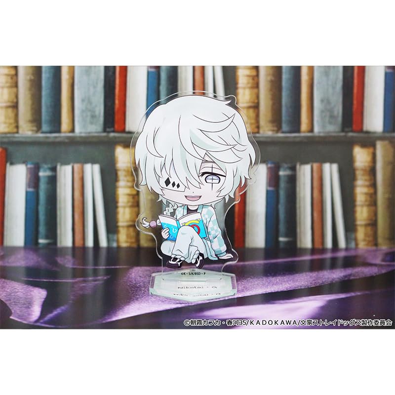 Seasonal Plants Bungou Stray Dogs Puchi Choco Acrylic Stand Nikolai G Reading Ver. 90mm90mm