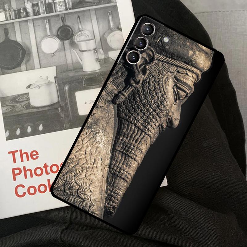

Lamassu Assyrian Winged Lion Phone Case For Samsung Galaxy S23 S22 S24 Ultra S20 S21 S24 FE S9 S10 Plus Note 10 20 Ultra Galaxy S23 Plus
