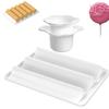 Cirkel Cake Pop Form Set Skärare+Stötare med Bricka Icke 3D-printad 1,75" Storlek Högkapacitet Dubbelhålighet Slät & Lättrengjord Yta