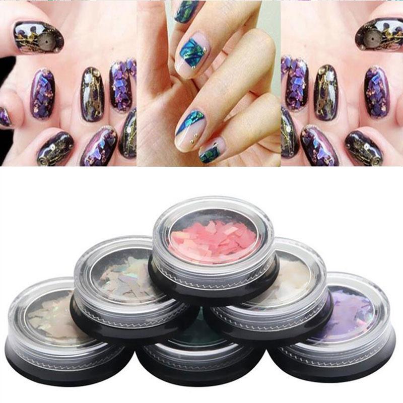 1 Box Nail Decoration Small Shells Debris Nail Modification 6 Color Nail Bueaty Nail Art