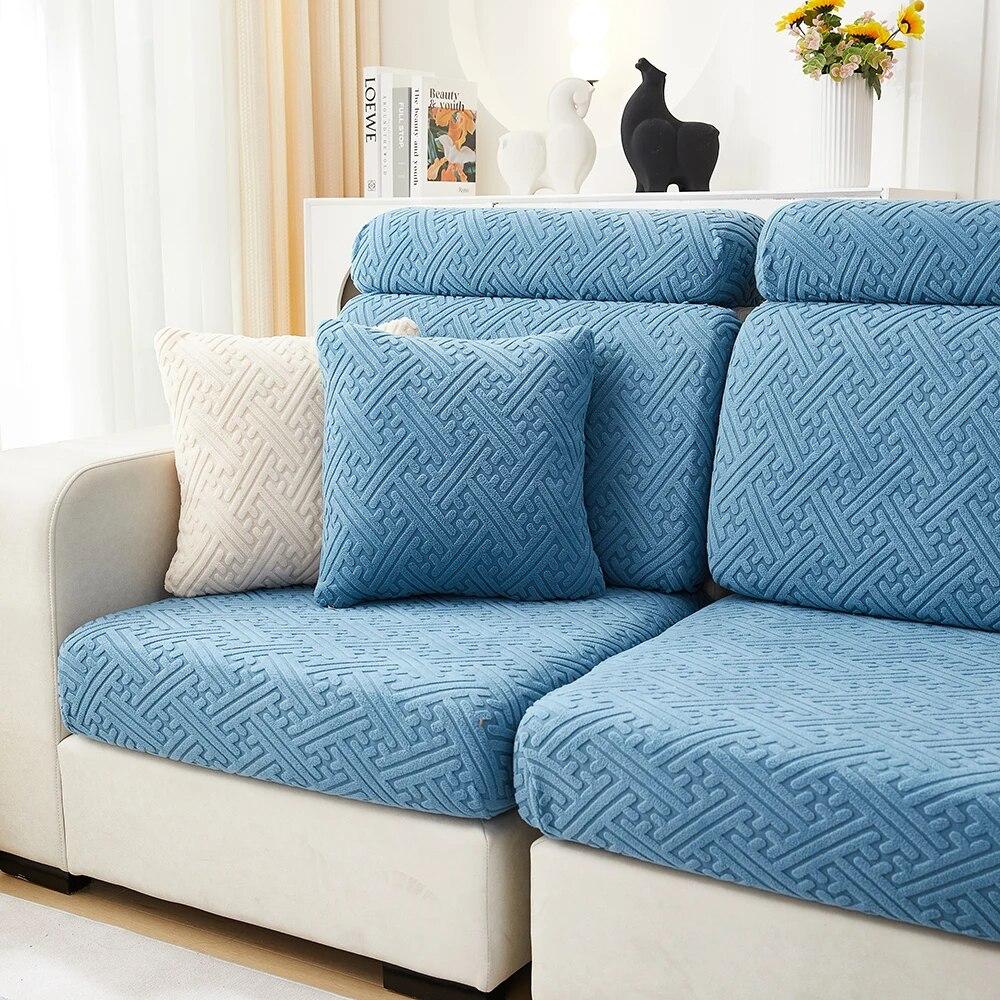 Dicker Sofakissenbezug, Spannbettlaken für Wohnzimmer, waschbar, Stretch-Jacquard-Sitzbezug, Möbelschutz, Sektional