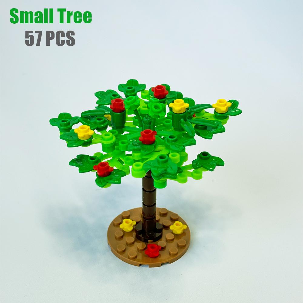 MOC Big Tree Building Block Forest Flowers Small Trees Models Children Toys Gifts DIY Creative Dinosaur Blocks Velociraptor