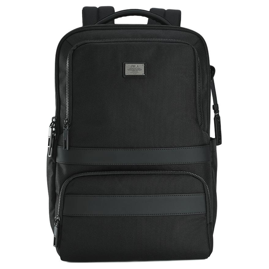 FILA White Fashion Versatile Portable Zipper Closure Fabric Backpack Mini Men backpack Black F13M513101F Black