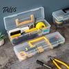 Talos Hardware Storage Box, with Handle Transparent Stackable Dust-Proof Organizer, for Tools Spices Art Supplies Office Accessories