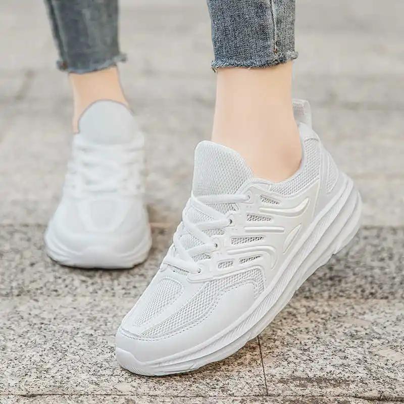 Fashion PU Leather Sumer Women's Shoes Low Heel 42 Size Women's Shoes Women Shoes Models Heels Sneakers Sports Obuv Classic Sho