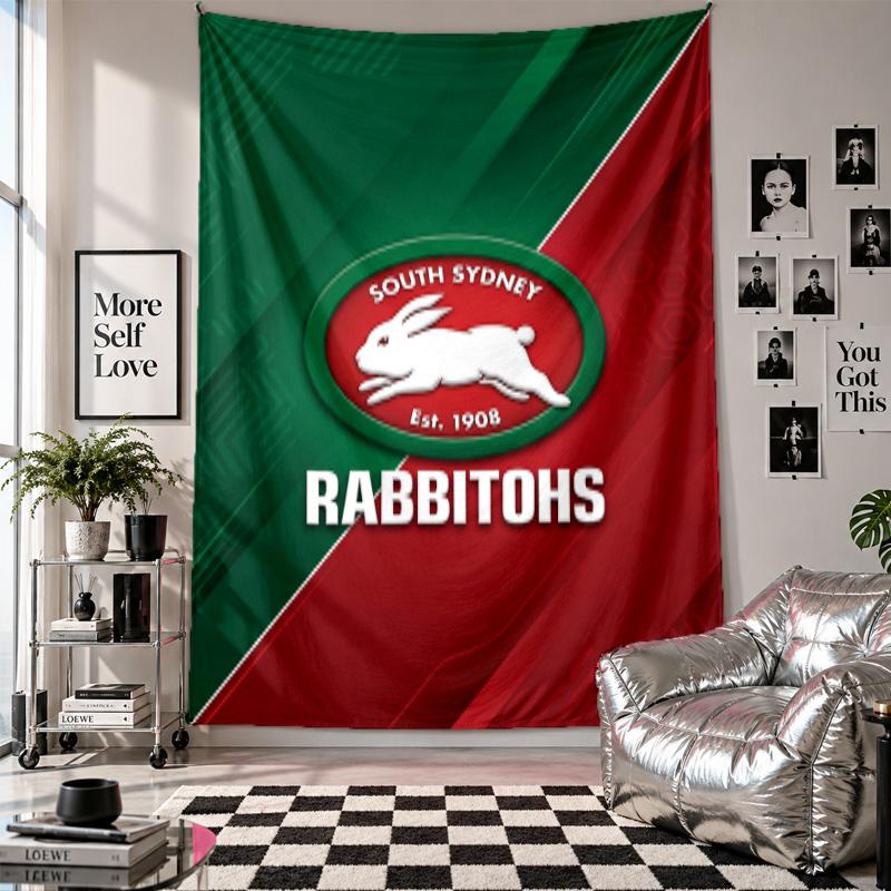 South Sydney Rabbitohs Wall Tapestry Home Decor Wall Hanging Cloth for Bedroom Living Room Background