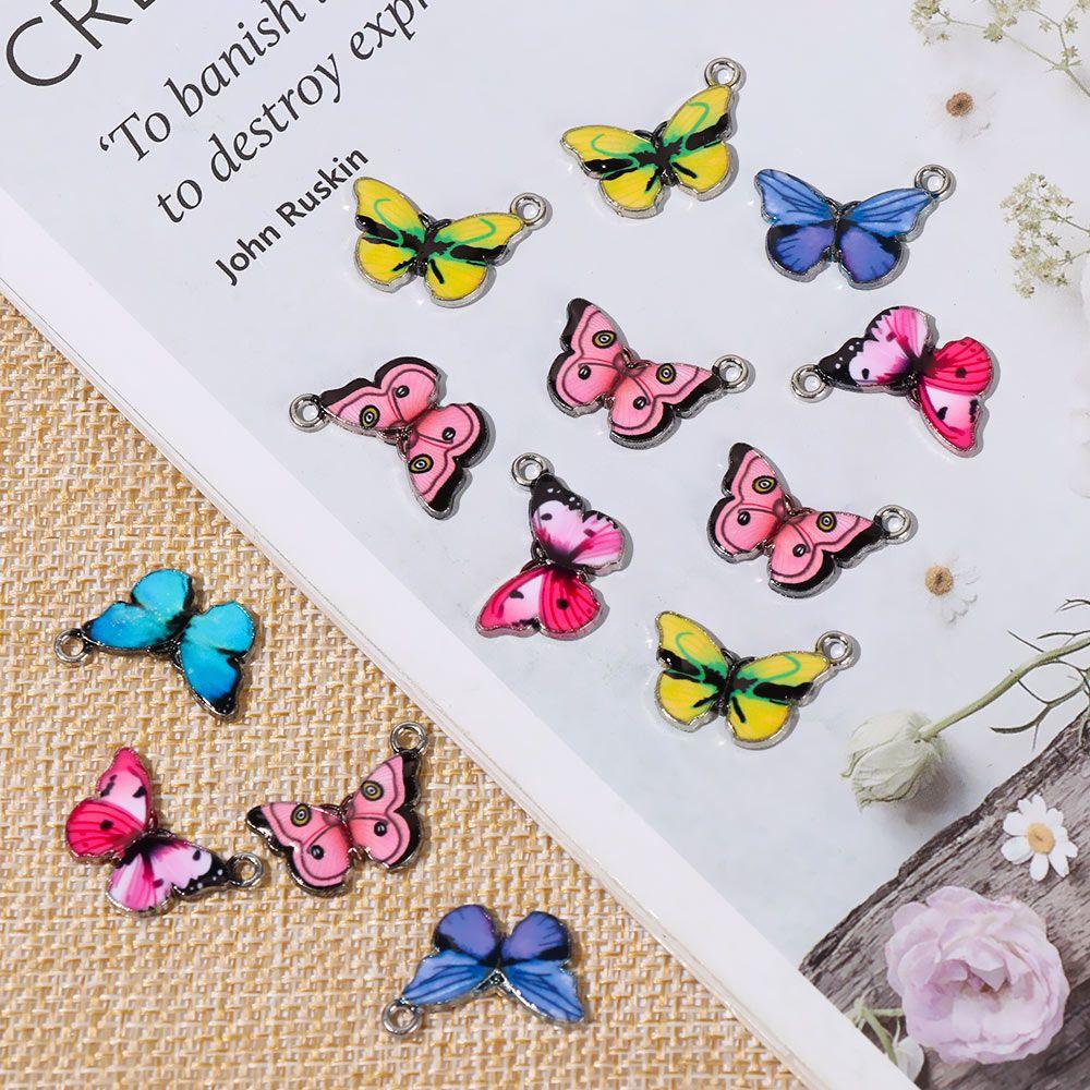 Earrings Crafting DIY Accessories Butterfly Charms Enamel Pendants Cute Animal Jewelry Making