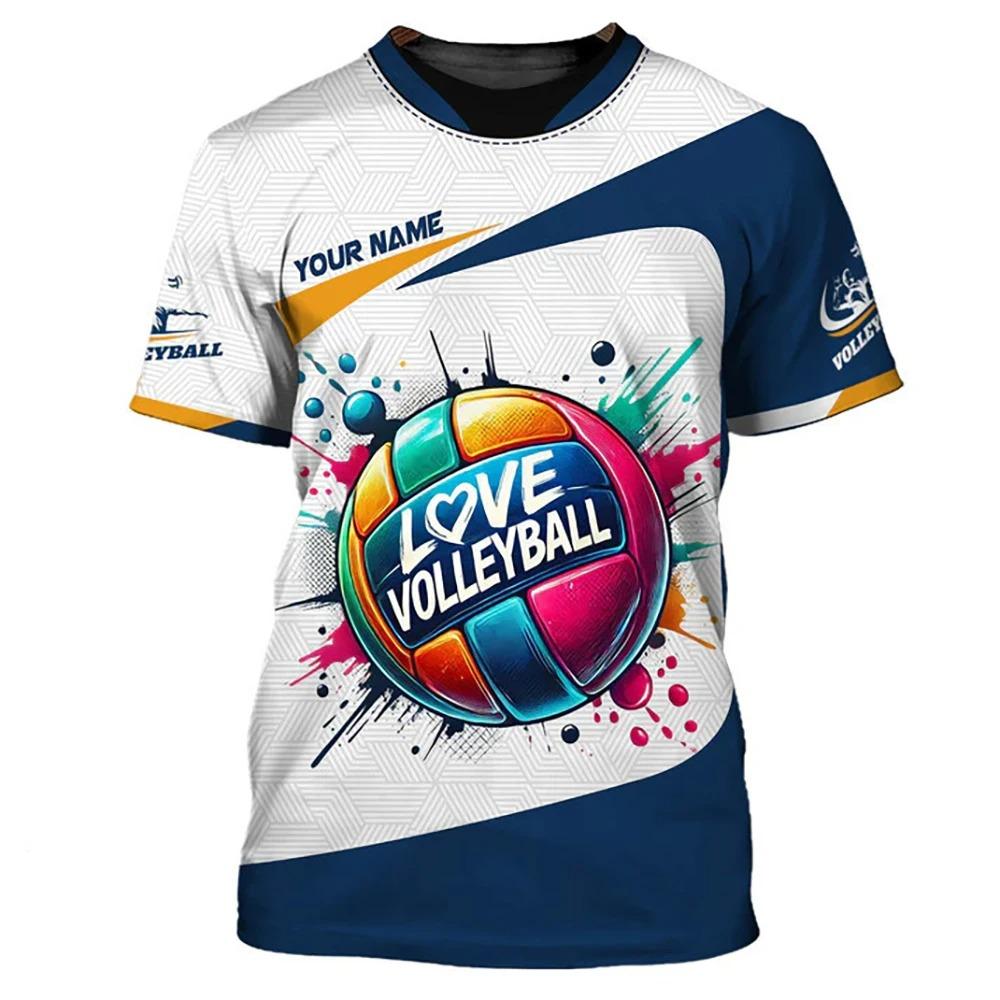 Volleyball-Uniform neutral 3D-gedrucktes Herren-T-Shirt modische kurzärmlige Sportbekleidung bequem atmungsaktiv schnell trocknend