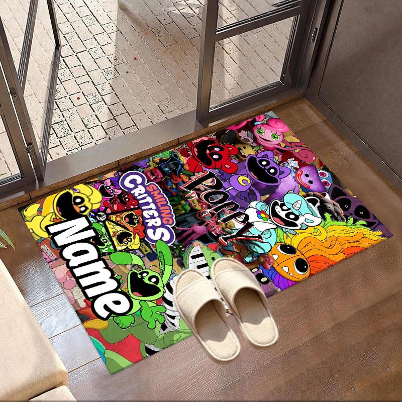 Custom Name Personalized Poppy Playtime Print Carpet, Versatile Home Decor Rug, for Playroom, Apartment, Balcony, Entryway, Hallway Gift