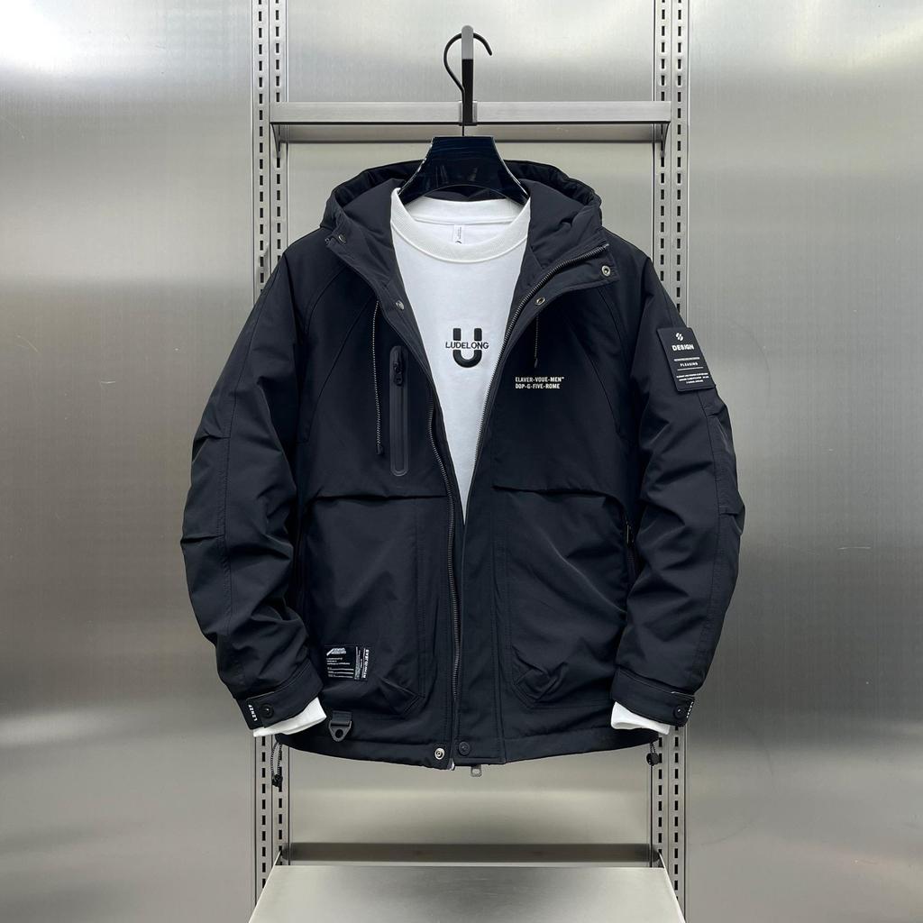 Męska Modna Wiatroszczelna Kurtka Góralska – Stylowa, Wszechstronna i Przystojna Odzież Robocza z Kapturem