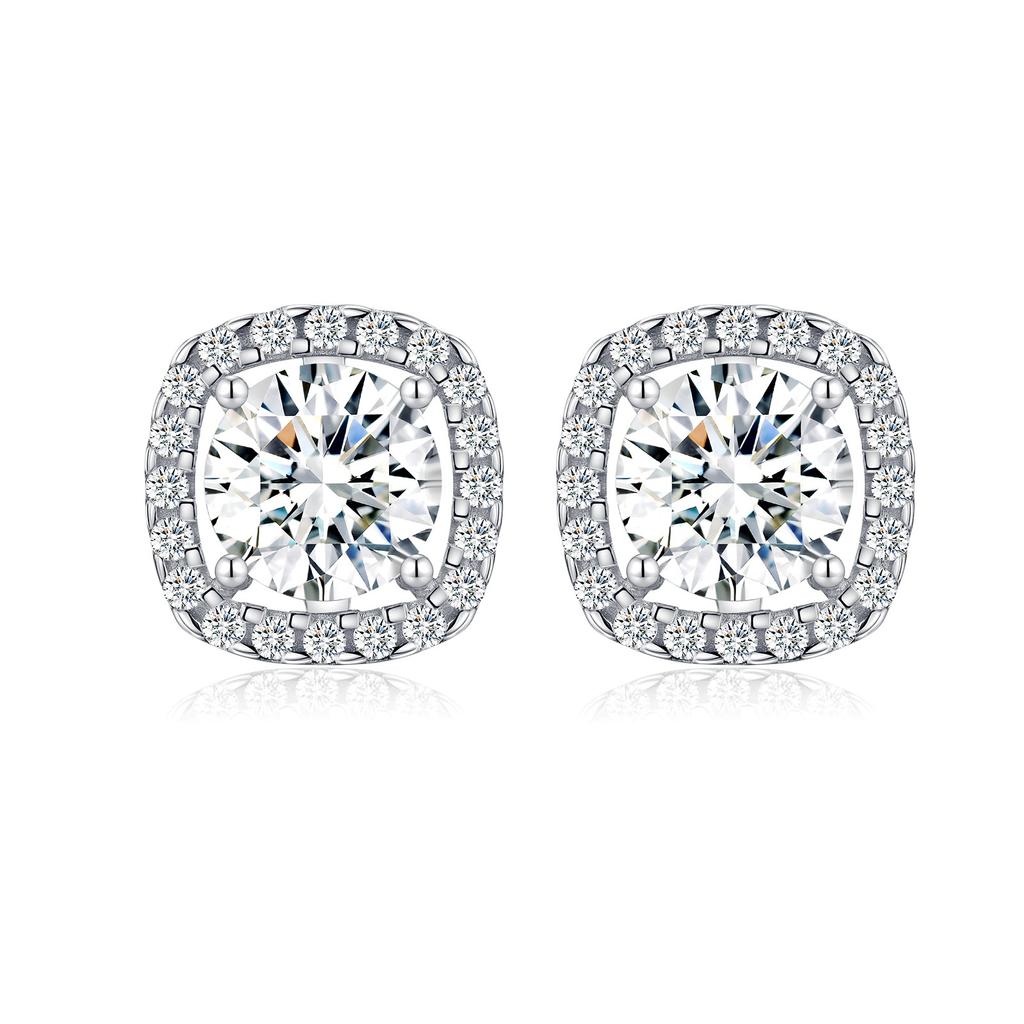 Orecchini Hip Hop Miami 5,0 mm 6,5 mm 8,0 mm Argento 925 Passano il Test Con Certificato GRA Orecchini in Moissanite D VVS1
