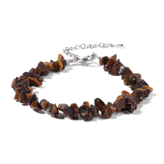 Women Bracelet Irregular Beads Decor Adjustable Length Non-fading Bracelet Wrist Jewelry Versatile