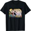 Vintage Art Prints Skeleton Ukiyo-e Japanese Woodblock Art T-Shirt