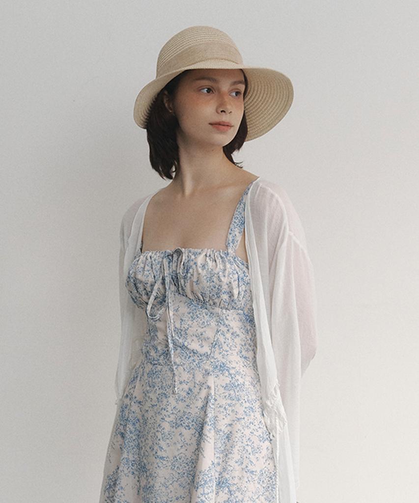 Jyudiaenpol Garden Bustier Shirred Dress