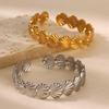 Retro Ocean-Style Conch Seashell Stainless Steel Stackable Bracelet and Ring Set