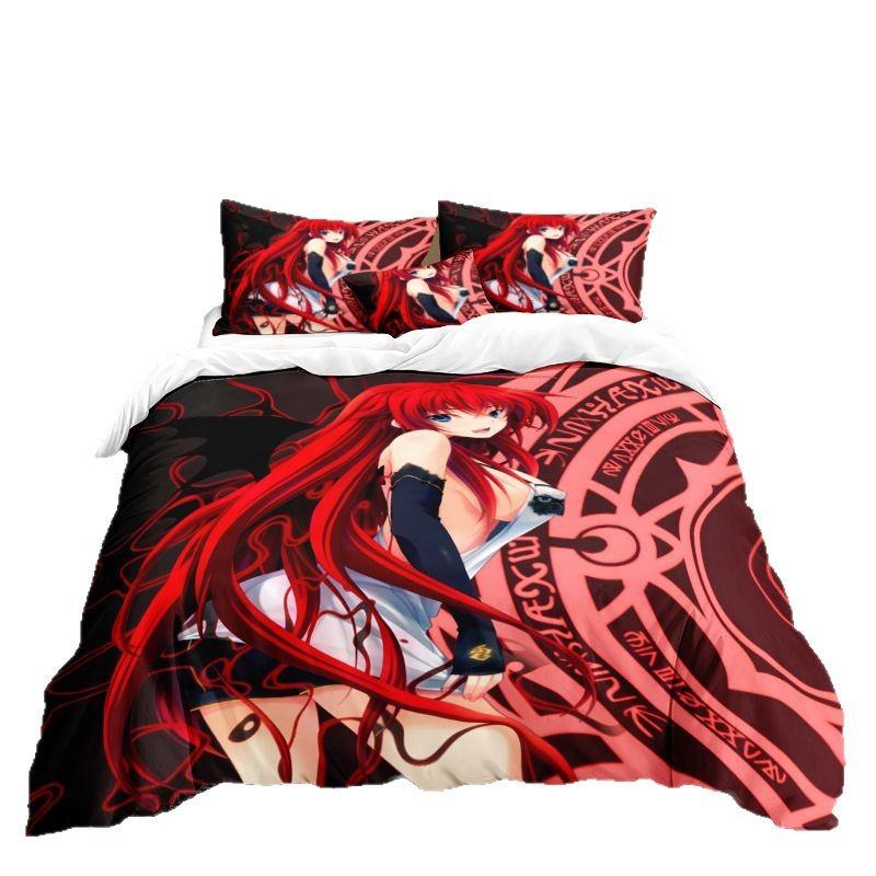 Animation Series 3D Digital Printing Three-Piece Bedding Kit Bed Sheet Quilt Cover