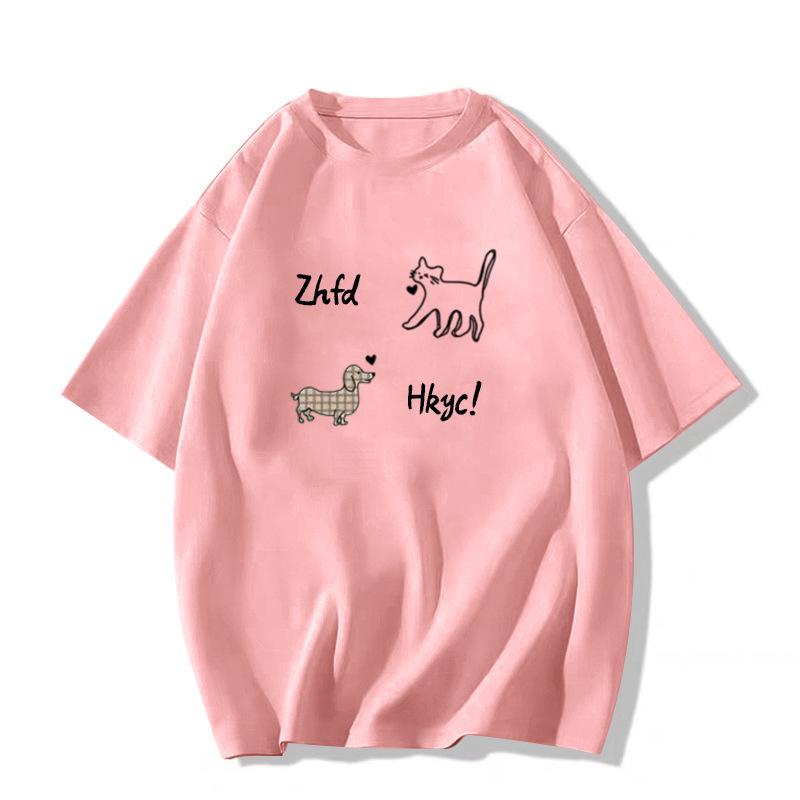 Chic White Short Sleeve Women's T-Shirt with American Print Design