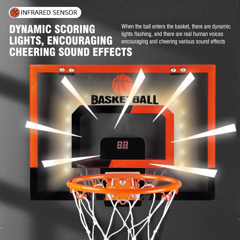Outdoor Basketball Children's Hole Free Hanging Wall Electronic Scoring Basketball Board Shooting Game Toy Sports Games Gifts