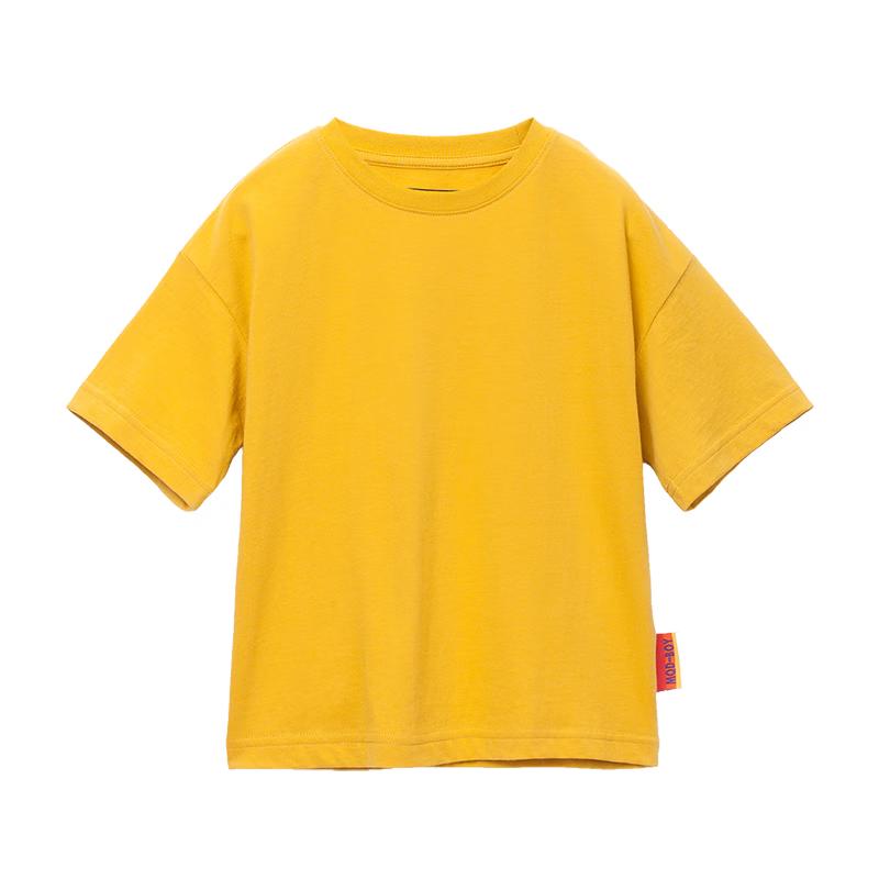 MQD Boys  Pure Color Short Sleeve Cotton T-Shirt 140cm